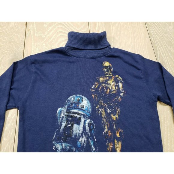 Rob Roy Original 1980s 80s Starwars T Shirt Kids Long Sleeve R2D2 C3PO Painted - Picture 3 of 9